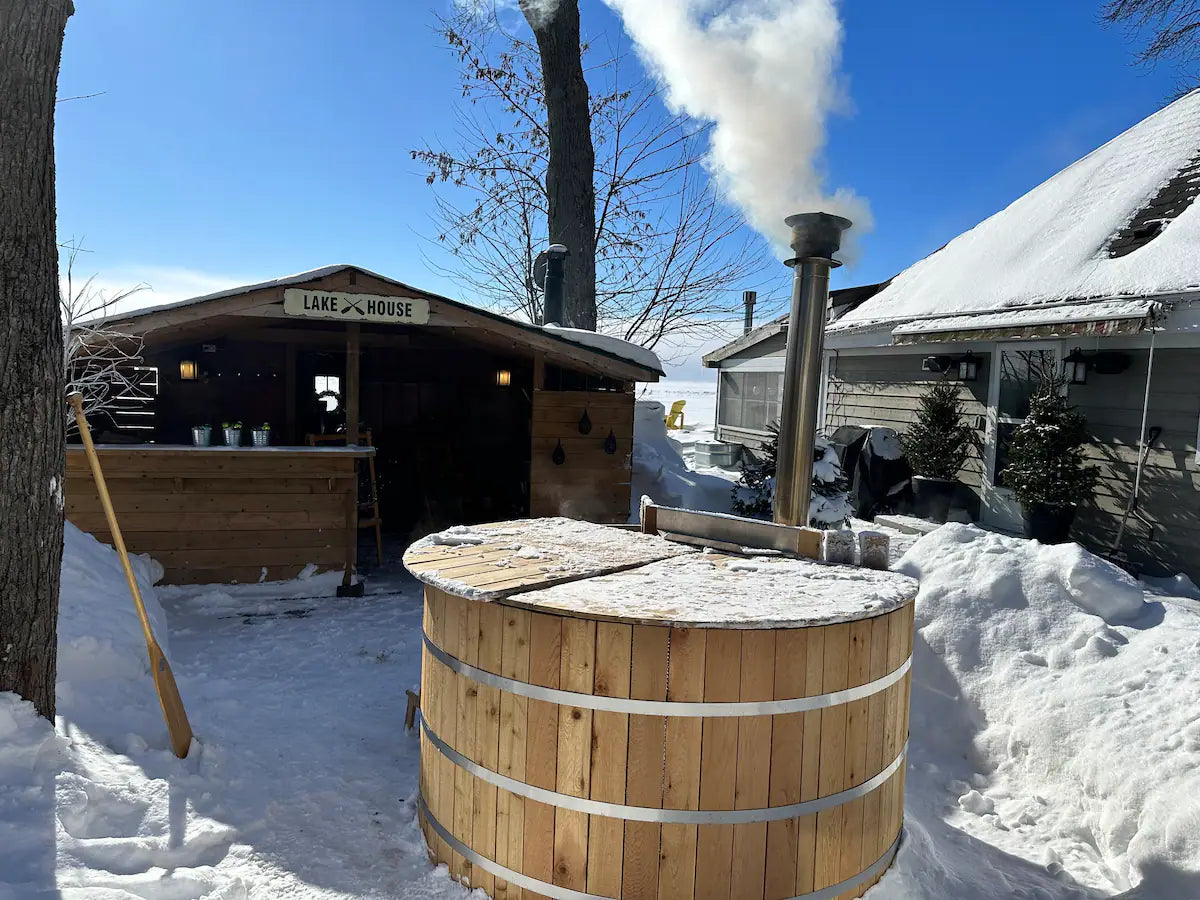 The Lake House Simcoe, Brechin Ontario AlumiTub Wood Fired Hot Tubs