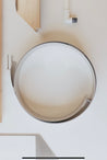 Circular stainless steel band for a hot tub, featuring a smooth, polished finish.