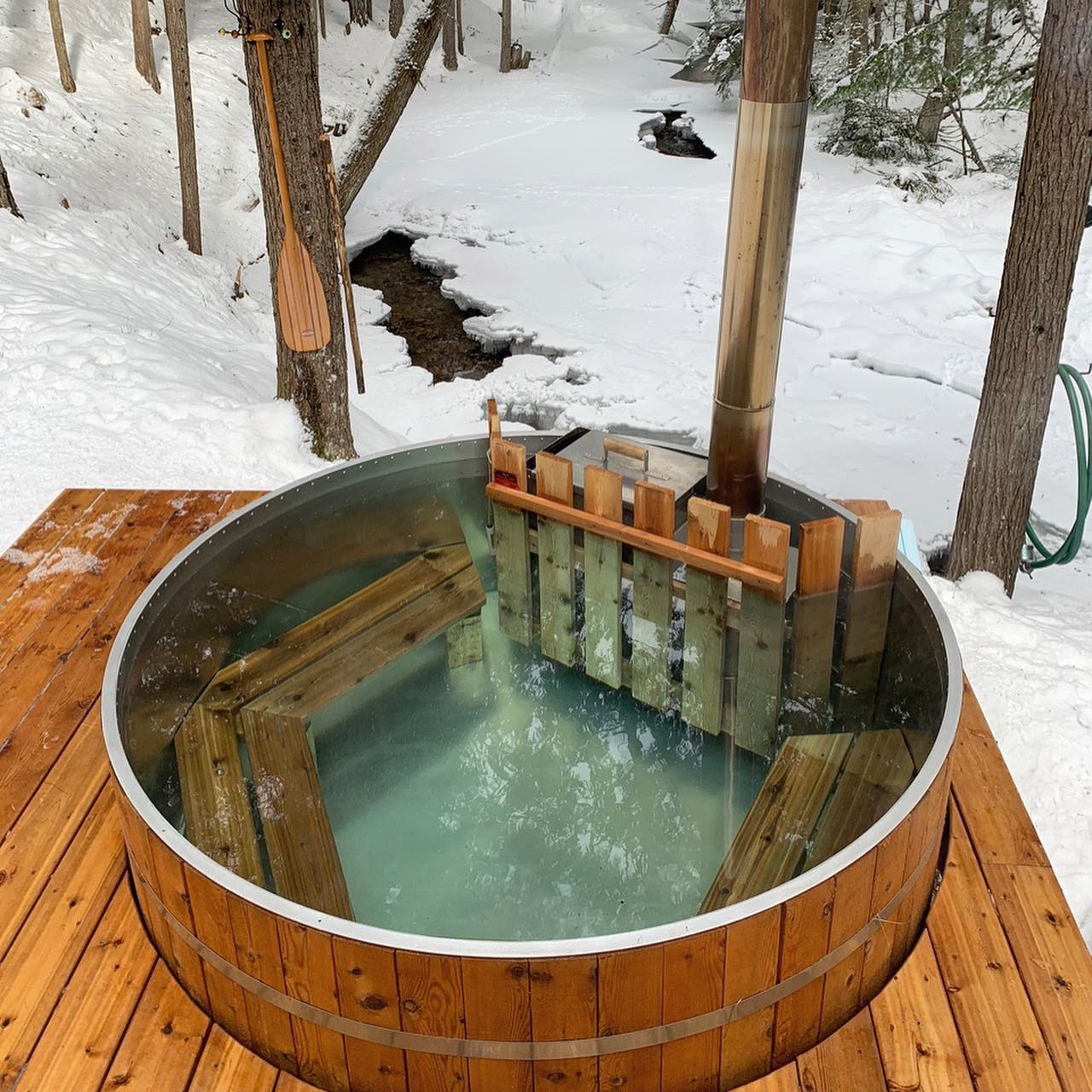 How to cold water plunge using your AlumiTubs Wood-Fired Hot Tub