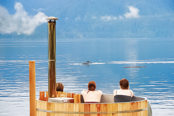 How top Accommodations like Spirit of the West Adventures use their AlumiTub Wood Burning Hot Tub