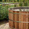 Cedar wood burning hot tub