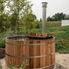 Wood burning hot tub multi fuel AlumiTub at farmhouse