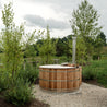 Wood fired multi fuel hot tub at Jenni kayne farm