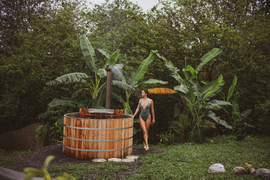 Wood fired hot tub in hawaii