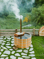 Wood burning hot tub